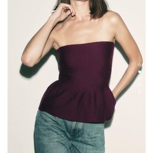 Zara Knit peplum top